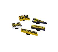 Crocs Unisex Collegiate Teams Sports Collection Multi Packs University of Michigan 5 Pack