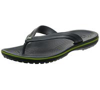 Crocs Unisex Crocband Flip Flip Flops, Graphite Volt Green, 6 UK Men/ 7 UK Women
