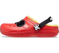 Crocs Unisex Disney Classic Lined Clogs for Kids, Mickey Mouse Black/red, 22.0 cm