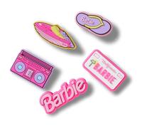 Crocs Unisex Jibbitz Charms, Barbie Retro 5 Pack