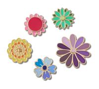 Crocs Unisex Jibbitz Shoe Charms Packs and Singles Summer Vibes & Festival Collection Floral Spin One Size