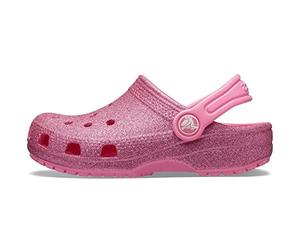 Crocs Unisex Kids Classic Glitter Clog K Clogs, Pink Lemonade, 11 UK Child