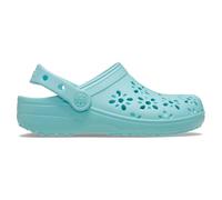 Classic Floral Cut Out Clog Crocs Turquoise 2