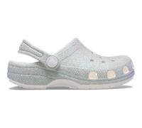 Crocs Unisex Kids Clog, Classic Iridescent Glitter Clog K, White, 2 UK Child