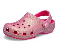 Crocs Unisex Kids Clog, Classic Iridescent Glitter Clog T, Dragon Fruit, 9 UK Child