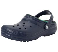 Crocs Unisex Kids Clog, Classic Lined Bold Check Clog K, Navy, 12 UK Child