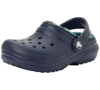 Crocs Unisex Kids Clog, Classic Lined Bold Check Clog T, Navy, 6 UK Child