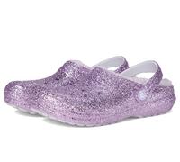 Crocs Unisex Kids Clog, Classic Lined Chunky Glitter Clog K, Purple Moon, 12 UK Child
