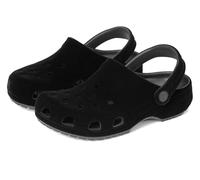 Crocs Unisex Kids Clog, Classic Velvet Clog K, Black, 4 UK Child | Casual Shoes