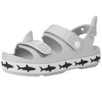 Crocs Unisex Kids Crocband Cruiser Shark Sandalk, Light Grey, 2 UK