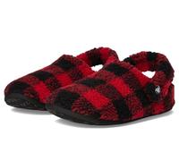 Crocs Unisex Kids Slipper, Classic Buff Check Cozzzy Slipper K, Varsity Red/Black, 2 UK Child