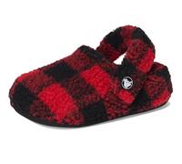 Crocs Unisex Kids Slipper, Classic Buff Check Cozzzy Slipper T, Varsity Red/Black, 8 UK Child