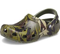 Crocs Unisex Klassische Hanfblatt-Clogs, Halb Gebackene Und Unkraut-grafiken, Army Green Multi, 7.5/9 UK
