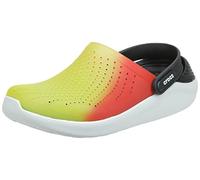 Crocs Unisex Literide Color Dip Clog, Lime Punch Scarlet Almost White, 8 UK
