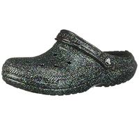 Crocs Unisex Men's and Women's Classic Lined Clog | Fuzzy Slippers, Starry Skies Glitter, 10 UK