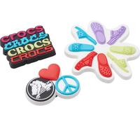 Crocs Unisex's Jibbitz Shoe Superfan Multi Pack, Cute Charms Fan, 3 Pack