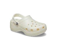 Crocs White Classic Platform Glitter Clogs White