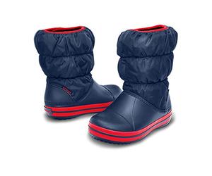 Crocs Winter Puff Boot Kid, Unisex Kids Snow Boots, Blue (Navy/Red), 12 (29/30 EU)
