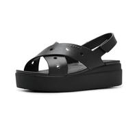 Crocs Women, Brooklyn 4U Cross Strap Sandal, Black, 6 UK Women