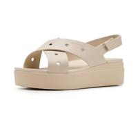 Crocs Women, Brooklyn 4U Cross Strap Sandal, Frappé, 8 UK Women