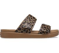 Crocs | Women | Brooklyn Buckle Low Low Animal | Sandals | Sepia/Leopard | 8