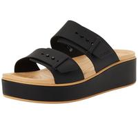 Crocs Women, Brooklyn Buckle Matte Wrap Low Wedge, Black/Cashew, 5 UK Women