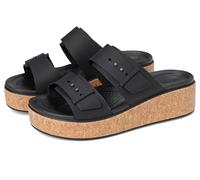 Crocs Women Sandal, Brooklyn Cork Buckle, Black, 8 UK Women