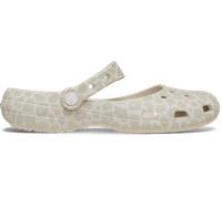 Crocs | Women | Classic Animal Ballet | Flats | Almond Tint/Leopard | 5