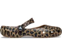 Crocs | Women | Classic Animal Ballet | Flats | Sepia/Leopard | 3