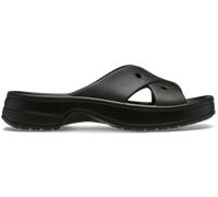 Crocs Classic Womens Cross Strap Slide Sandal, Black, 8 UK