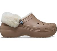 Crocs | Women | Classic Platform Fuzz Lined | Clogs | Latte | 9