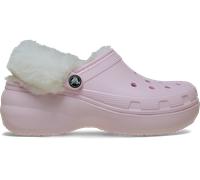 Crocs | Women | Classic Platform Fuzz Lined | Clogs | Pink Milk | 8