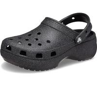 Crocs | Women | Classic Platform Glitter | Clogs | Black | 6