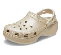 Crocs | Women | Classic Platform Glitter | Clogs | Champagne | 5