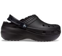 Crocs | Women | Classic Platform Lined | Clogs | Black | 7