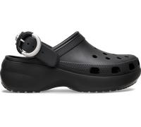 Crocs | Women | Classic Platform Studded Buckle | Clogs | Black | 7