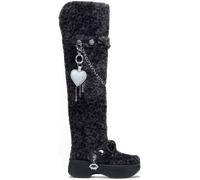 Crocs | Women | Classic Unfurgettable Leopard Knee High Boot | Boots | Black / Leopard | 4