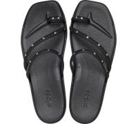 Crocs Women Sandal,Miami Studded Toe Loop Sandal,Black,3 UK Women