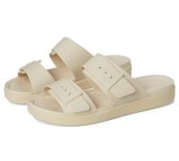 Crocs Brooklyn Buckle Flat Sandal, Beige, Size 3, Women Beige