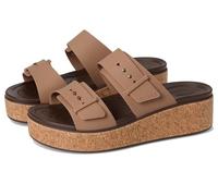 Crocs Women's Brooklyn Cork Buckle Sandal, Milk Chocolate, 8 UK