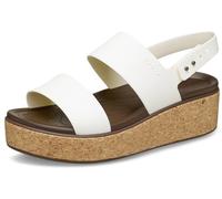 Crocs Women Sandal, Brooklyn Cork Low Wedge, Chalk, 6 UK Women