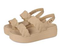 Women's Crocs Brooklyn Woven Synthetic Women's Chai Sandals - Cream
