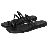 Crocs Women Sandal,Miami Studded Toe Loop Sandal,Black,4 UK Women