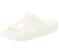 Crocs Women Slide,Getaway Patent Strappy,Chalk,6 UK Women