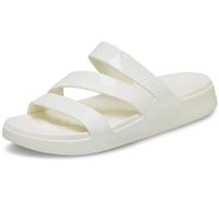 Crocs Women Slide,Getaway Patent Strappy,Chalk,7 UK Women