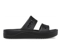 Crocs Womens Baya Platform Open Toe Slides in Black - Size UK 6
