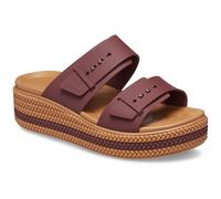 Crocs Womens Brookly Buckle Low Wedge - Yellow - Size UK 4