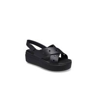 Crocs Women, Brooklyn 4U Cross Strap Sandal, Black, 6 UK Women