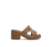 Crocs Women's Brooklyn Block Heel Sandals - 6 - Brown, Brown