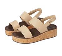 Crocs Women's Brooklyn Cork Low Wedge Sandal, Chai, 2 UK